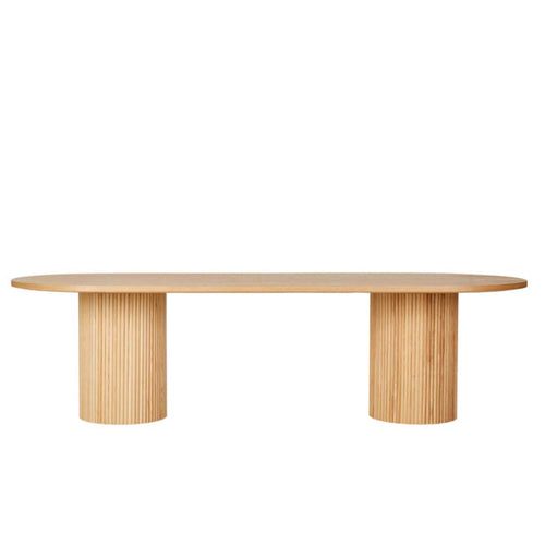 Benjamin Ripple Oval Dining Table - Natural Ash - 2.2