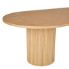 Benjamin Ripple Oval Dining Table - Natural Ash - 2.8m