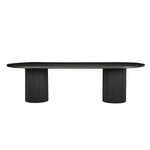 Benjamin Ripple Oval Dining Table - Matt Black - 2.8m