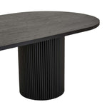 Benjamin Ripple Oval Dining Table - Matt Black - 2.2m