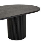 Benjamin Ripple Oval Dining Table - Matt Black - 2.8m