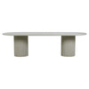 Benjamin Ripple Oval Dining Table - Putty - 2.2m