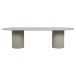 Benjamin Ripple Oval Dining Table - Putty - 2.2m