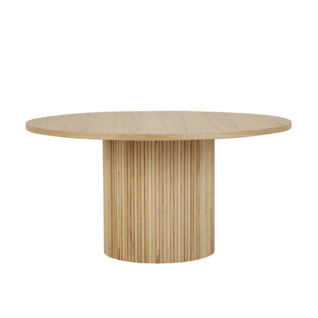 Benjamin Ripple Round Dining Table - Natural Ash - 1.5