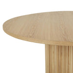 Benjamin Ripple Round Dining Table - Natural Ash - 1.5