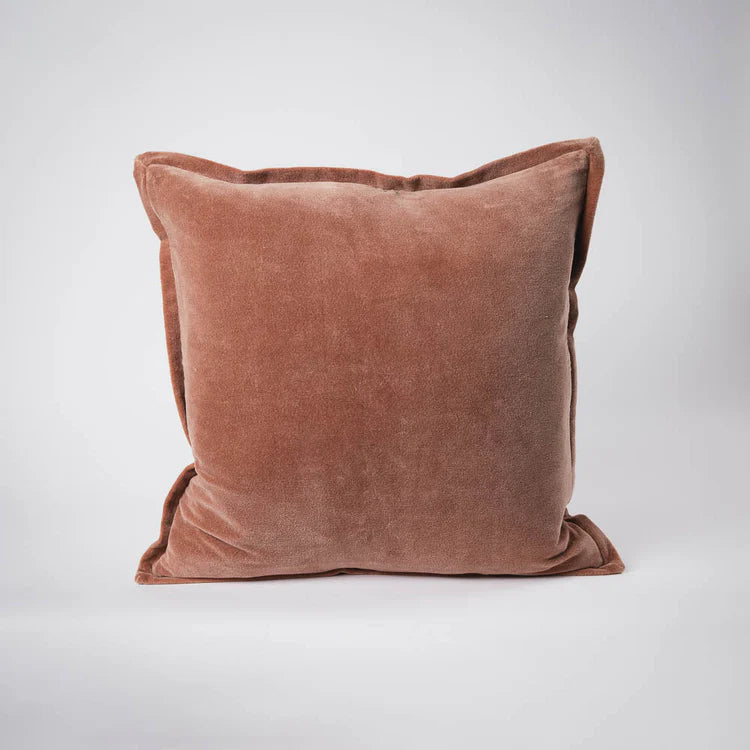 Evelyn Velvet Cushion - Clay