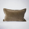 Evelyn Velvet Cushion - Olive