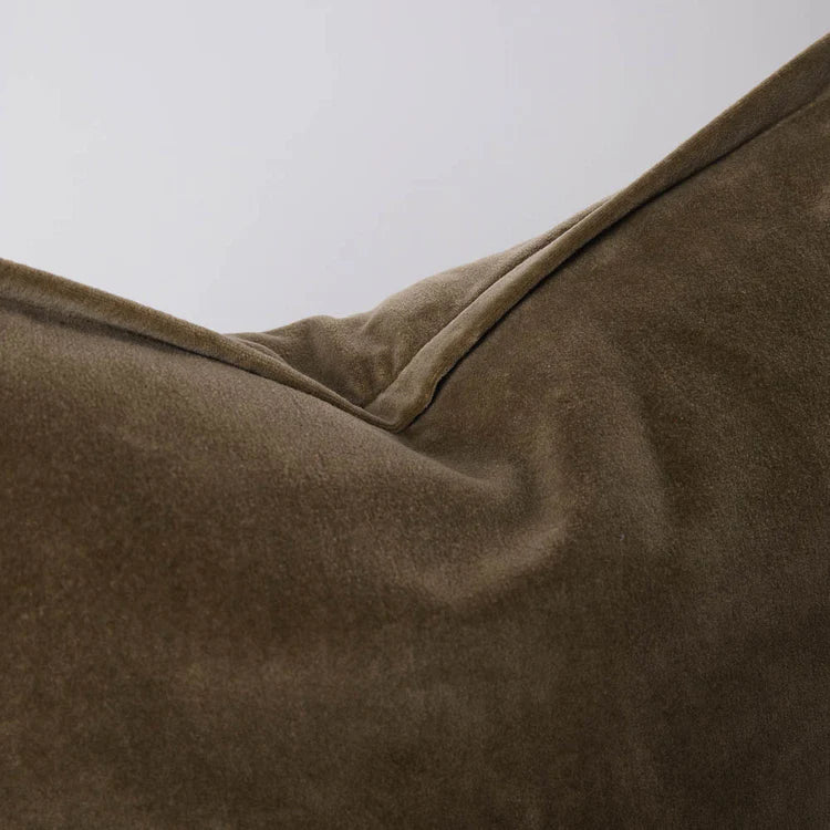 Evelyn Velvet Cushion - Olive