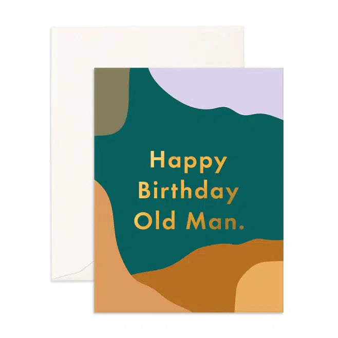 Happy Birthday Old Man Paint - Greeting Card