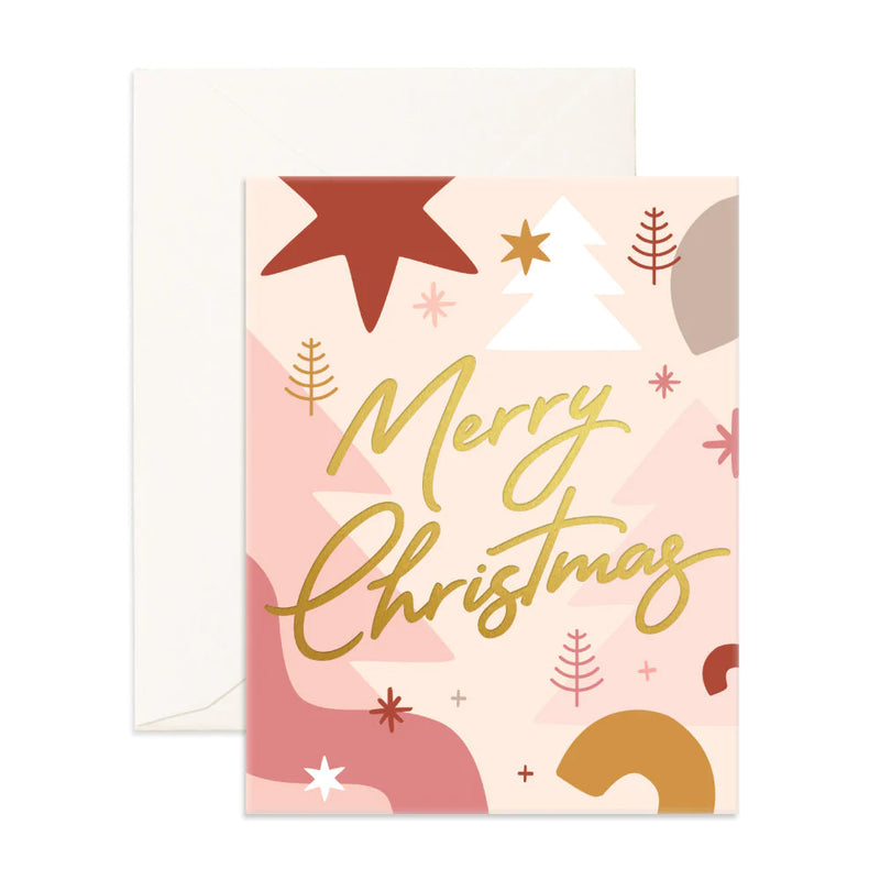 Merry Christmas Abstract Greeting Card