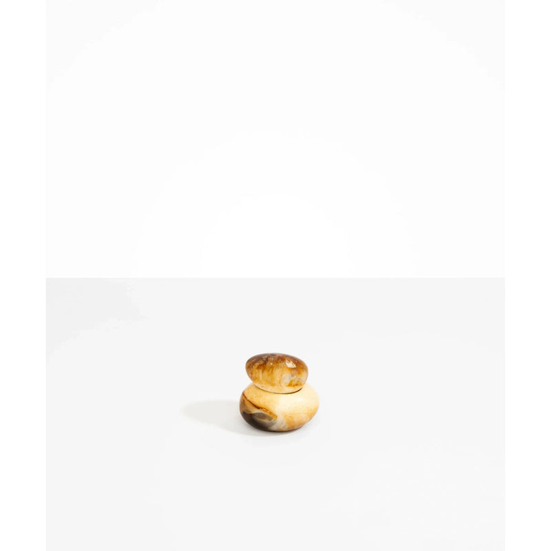Small Pebble Jar - Light Horn