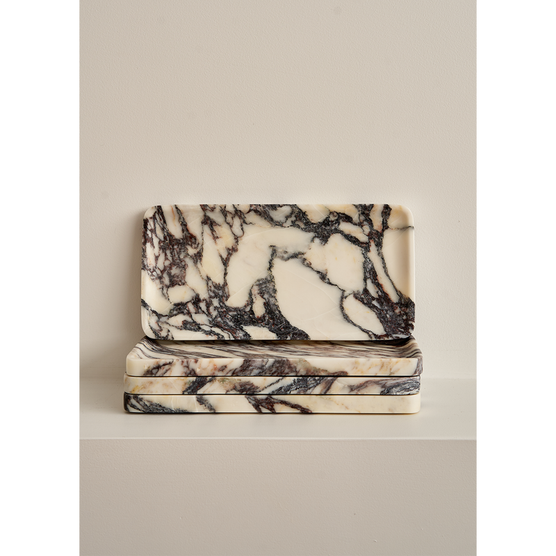 Linea Rectangle Marble Tray