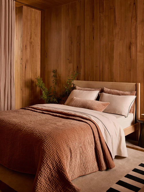 Cino Caramel Grand Cotton Velvet Quilt
