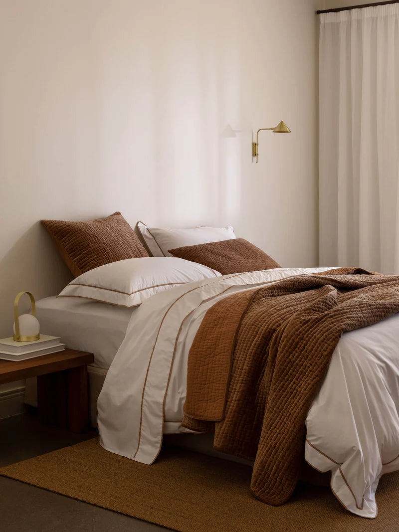 Cino Caramel Grand Cotton Velvet Quilt