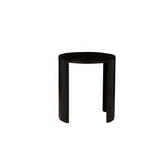 Oberon Crescent Side Table - Matt Black Oak