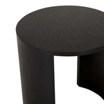 Oberon Crescent Side Table - Matt Black Oak