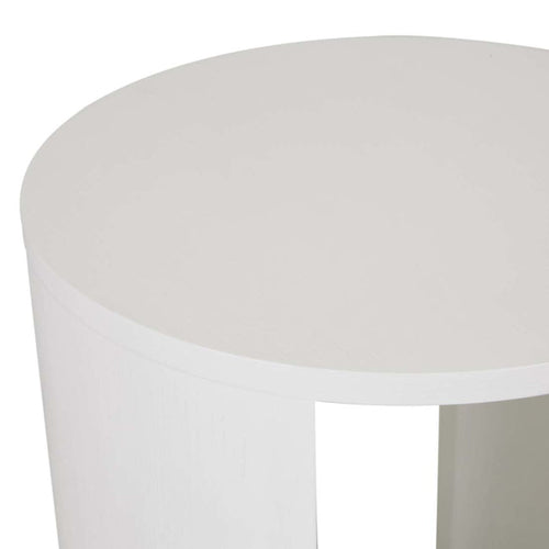 Oberon Crescent Side Table - White Grain Ash