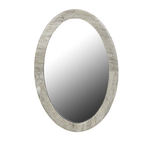 Rufus Oval Mirror - Oat Marble