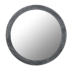 Rufus Round Mirror - Black Marble