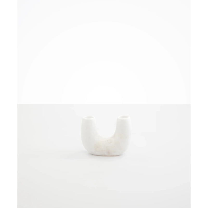 Mini Branch Vase - Swirl White Clear