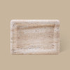 Halo Rectangle Tray - Travertine