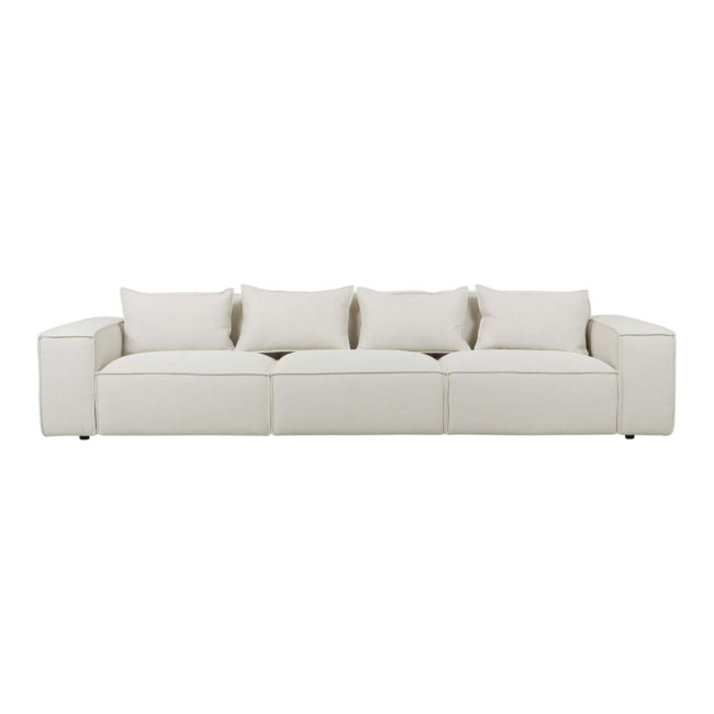 Felix Block 4 Seater Sofa - Jasmine White