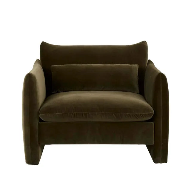 Sidney Peak Sofa Chair - Caper Velvet