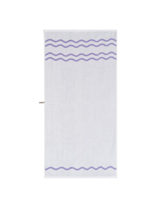 Bath Towel - Lilac/Ivory - Wave