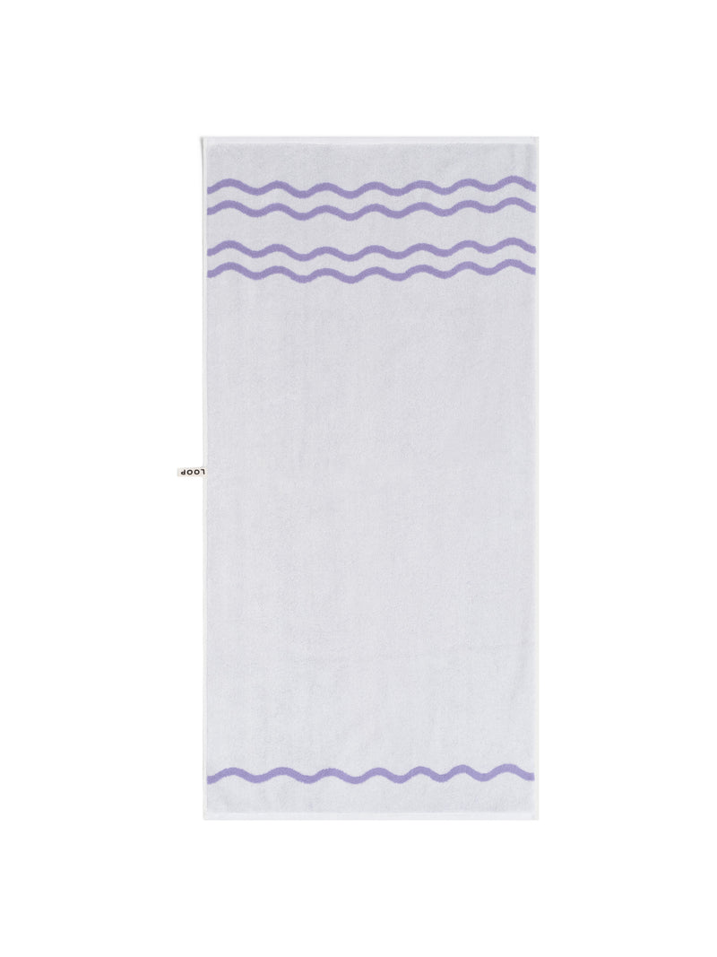 Bath Towel - Lilac/Ivory - Wave