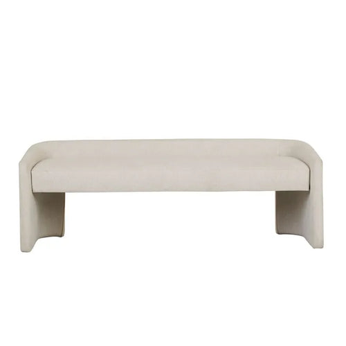 Addison Bench Seat - Natural White Tweed