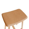 Sketch Odd Upholstered Barstool -Camel Leather / Light Oak