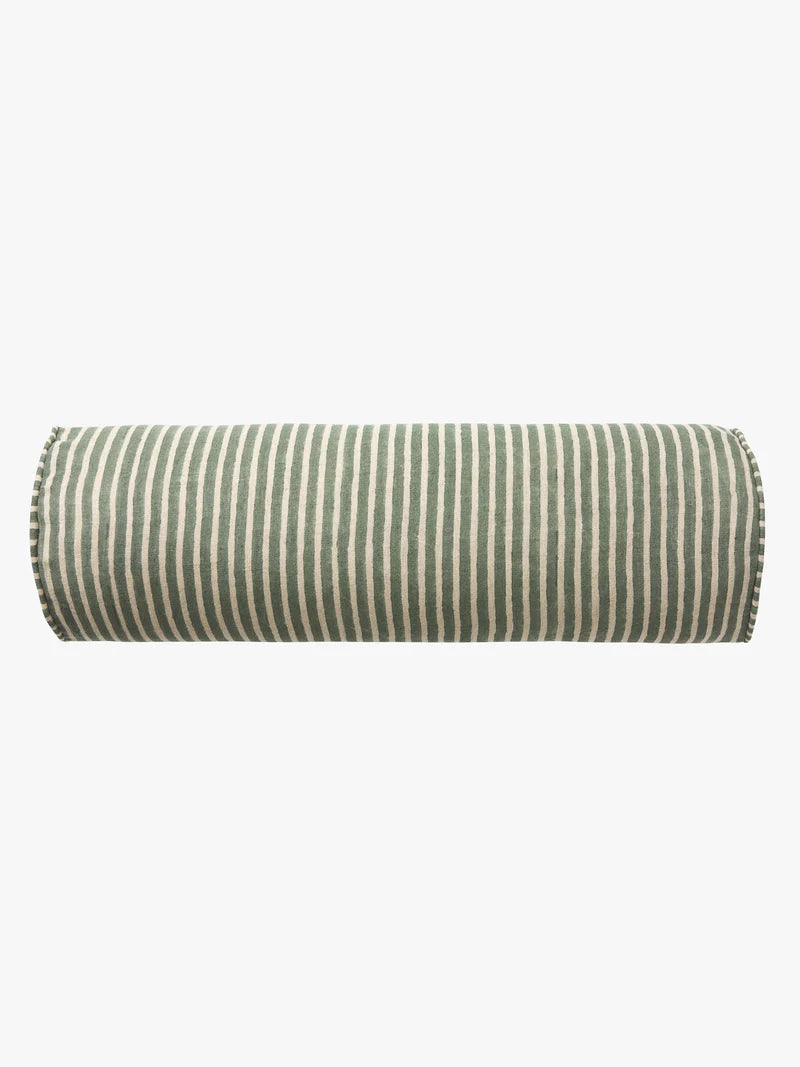 Margot Jade Linen Bolster Cushion