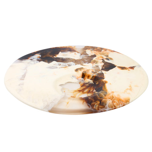 Large Moon Cheese Platter - Light Horn