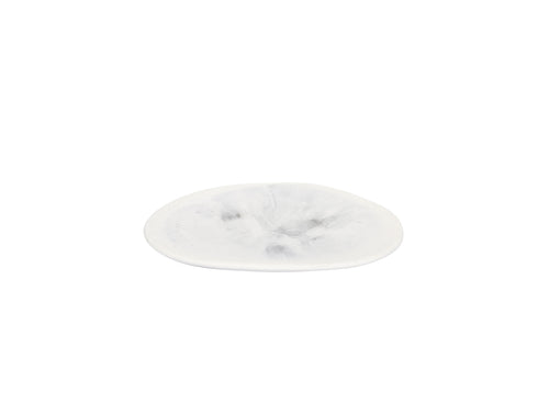 Temple Side Plate - Swirl White Clear