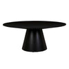 Classique Round Dining Table - Matt Dark Oak - 1.8 x 1.8