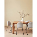 Smith Sleigh Dining Chair - Copeland Olive/Black Metal