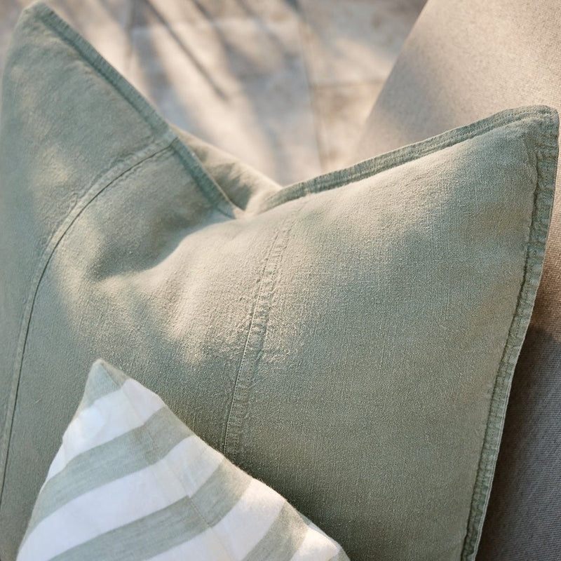 Luca Linen Outdoor Cushion - Pistachio