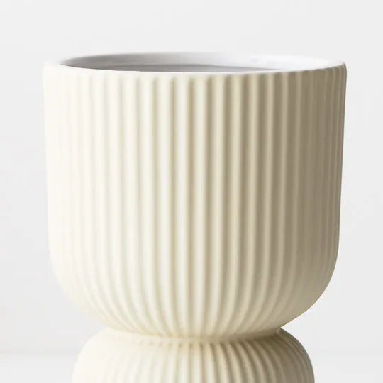 Pot Palina Pedestal Ivory