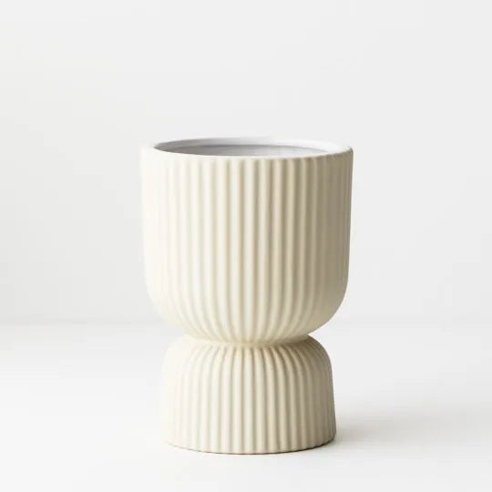 Pot Palina Pedestal Ivory