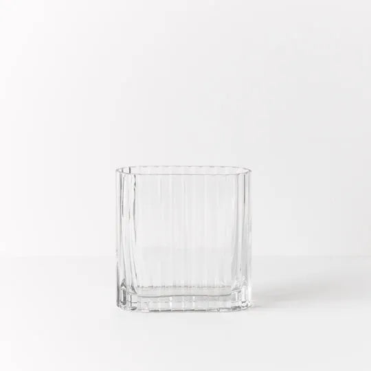 Vase Ripple Oval Clear