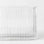 Vase Ripple Oval Clear