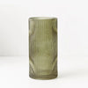 Vase Ripple Cylinder Olive