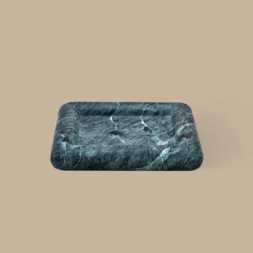 Halo Square Tray - Verde Alpi Marble