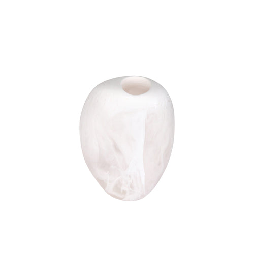 Bold Skipping Stone Vase - Snow Swirl