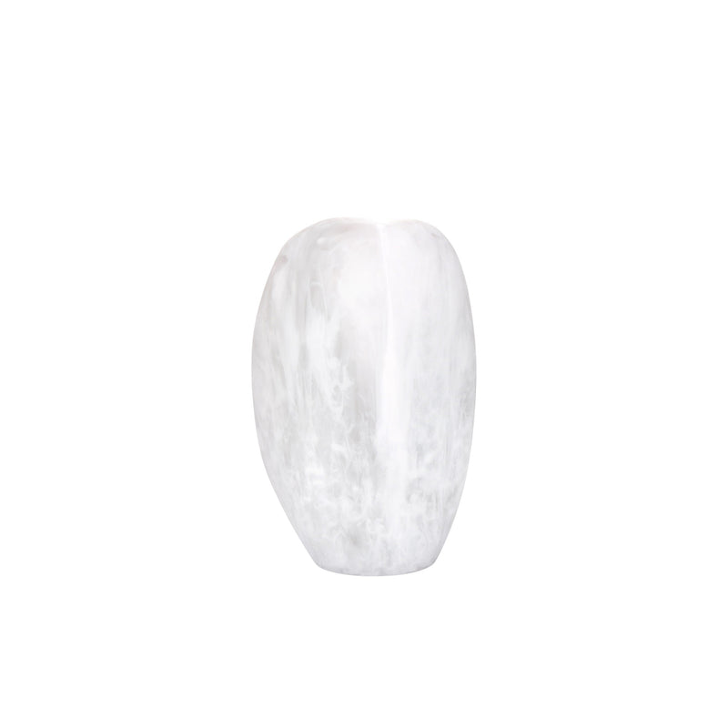 Bold Skipping Stone Vase - Snow Swirl