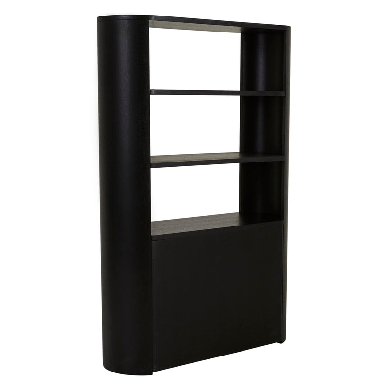 Classique Tall Oval Bookshelf Dark Oak 2