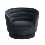 Kennedy Luca Grand Occasional Chair - Blue charcoal velvet