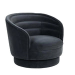 Kennedy Luca Grand Occasional Chair - Blue charcoal velvet