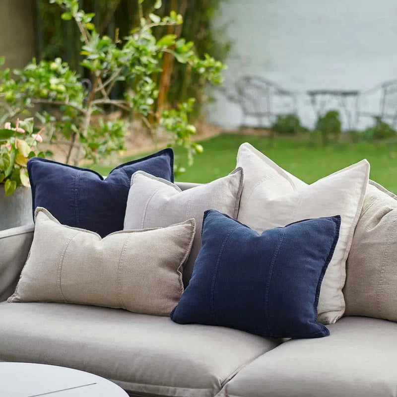 Luca Linen Outdoor Cushion - Natural