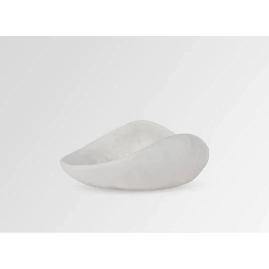 Small Leaf Bowl - Snow Swirl